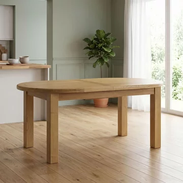 Dorchester extending dining table - 160cm-200cm - 6-8 seater - oval - rustic oak