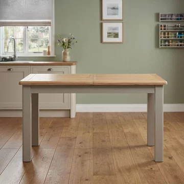 Windermere painted butterfly extending dining table - 140cm-180cm - 4-6 seater - oyster grey