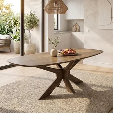 Montereux dining table - 220cm - 8 seater - oval - spider legs - malta - mango wood