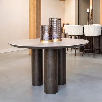 Ritz dining table - 120cm - 4 seater - round - pedestal - ceramic