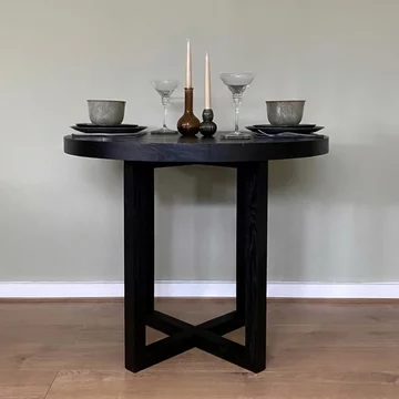 Iris dining table - 90cm - 2 seater - round - wenge black - wood