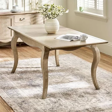Camille extending dining table - 140cm-190cm - 4-8 seater - french style - natural - limed oak