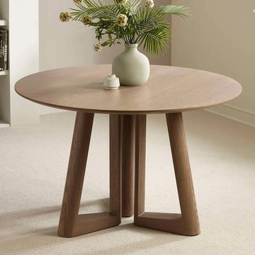 Caravelle dining table - 120cm - 4 seater - round - smokey - oak effect