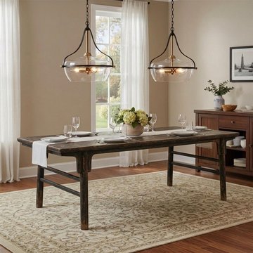 Unique one of a kind - distressed dining table - 233cm - 8 seater - black - dark wood