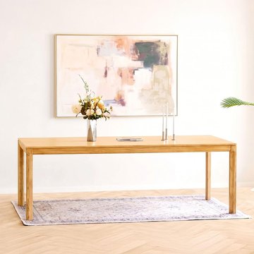 Bowen oak extending dining table - 220cm-320cm - 8-12 seter - natural