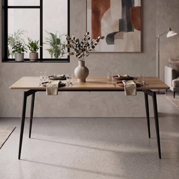 Infiniti dune oak dining table - 160cm - 6 seater