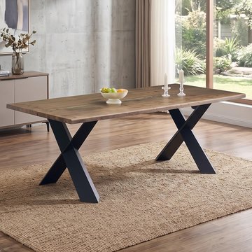 Linwood dining table - 220cm - 8 seater - cross leg - wood