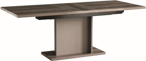 Matera extending pedestal dining table - 6-8 seater - 160-210cm - wood grain