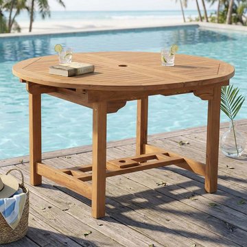 Avon teak oval extending dining table - 130-180cm