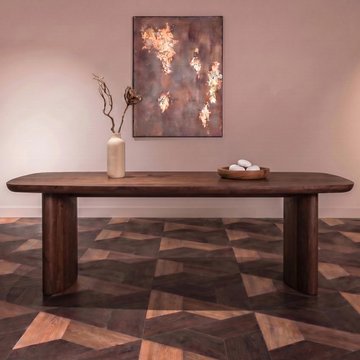 Baldwin dining table - 270cm - 10 seater - double pedestal - mango wood