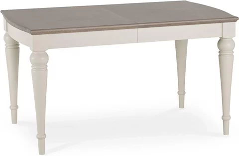 Montreux grey washed oak & soft grey extending dining table - 4-6 seater - 140cm-180cm