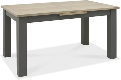 Oakham dark grey & scandi oak extending dining table - 6-8 seater - 152cm-192cm