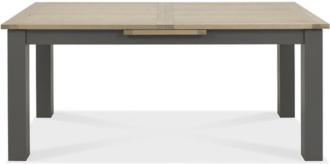 Oakham dark grey & scandi oak extending dining table - 6-10 seater - 180cm-225cm