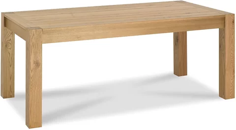 Turin light oak extending dining table - 6-10 seater - 185cm-245cm - large end