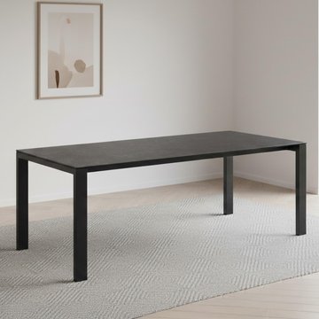Brentford dining table - 8 seater - 200cm - black ceramic