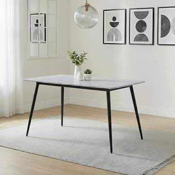 Breton compact dining table - 4 seater - 120cm - grey ceramic
