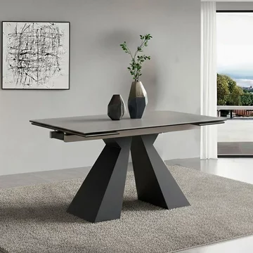 Cassino extending dining table - 6-10 seater - 160cm-240cm - grey ceramic