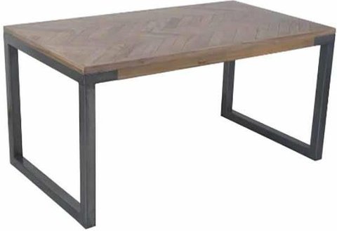 Capri dining table - 4 seater - 140cm - mango wood - brushed gunmetal base