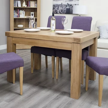 Bordeaux extending dining table - 2-4 seater - 90cm-120cm - oak