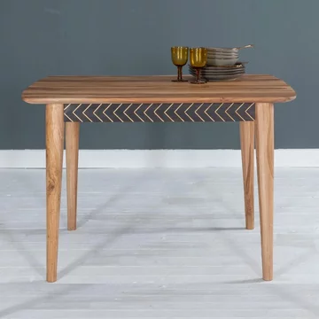 Clearance - luxuria dining table - 4 seater - 120cm - black - solid sheesham wood