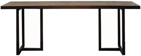 Clearance - parquet industrial dining table - 8 seater - 220cm - a33