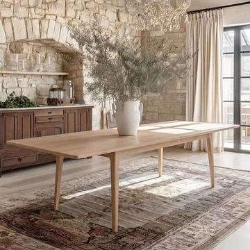Darwin extending dining table - 240cm-340cm - 8-12 seater - natural