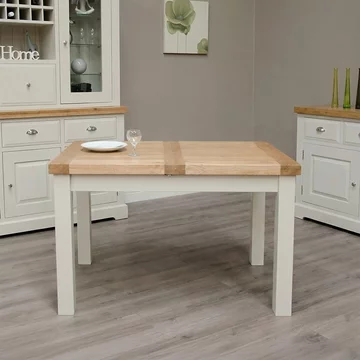 Deluxe painted extending dining table - 4-6 seater - 122cm-162cm