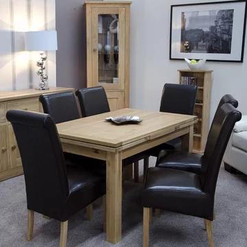 Elegance extending dining table - 4-8 seater - 130cm-220cm - oak