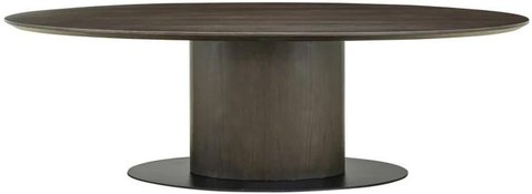 Gordon brown 240cm 10 seater oval pedestal dining table