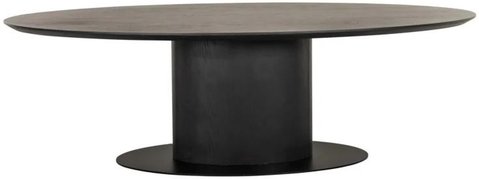 Gordon dark wood 300cm 12 seater oval pedestal dining table