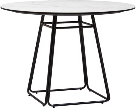 Imperia dining table - 4 seater - 100cm - round - white ceramic