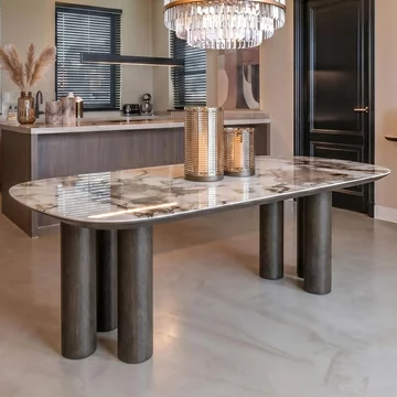 Langford dining table - 230cm - 8 seater - pedestal - ceramic
