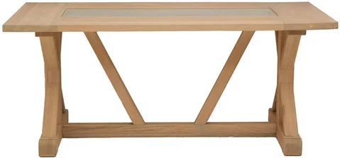 Lyon dining table - 6 seater - 180cm - glass and oak