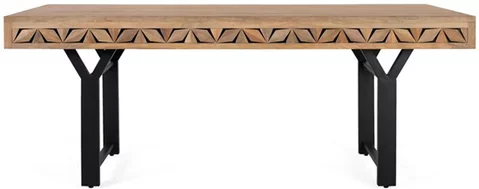 Marlee dining table - mango wood - geometric - 8 seater - 200cm