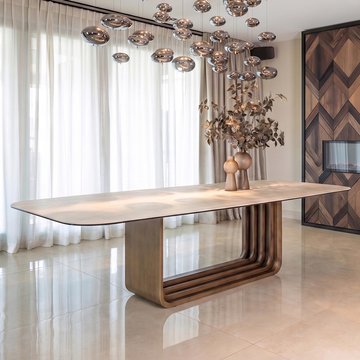 Maxfield dining table - 300cm - 12 seater - beige - ceramic