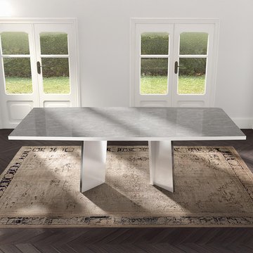 Modern mara dining table - 10 seater - 250cm - white