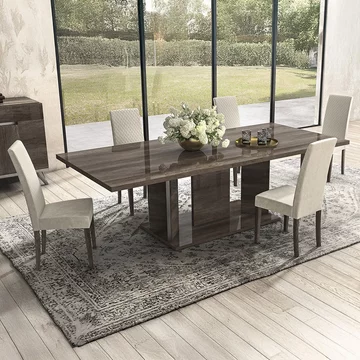 Modern medea pedestal dining table - 10 seater - 250cm - vintage oak