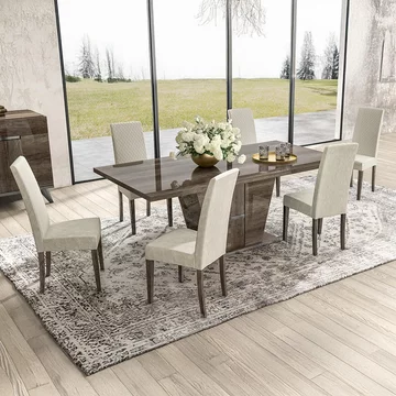 Modern medea pedestal dining table - 6 seater - 160cm - vintage oak
