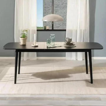 Montreux extending dining table - 6-8 seater - 180cm-219cm - black