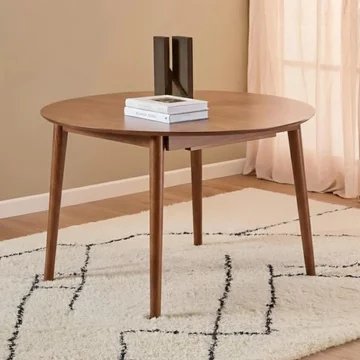 Montreux round extending dining table - 4-6 seater - 115cm-154cm - walnut