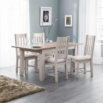 Richmond extending dining table - 4-6 seater - 140cm-180cm - grey