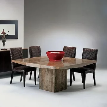 Roma dining table - boat edge - marble - variation available