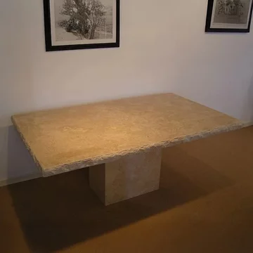 Roma dining table - chiseled edge - marble - variation available