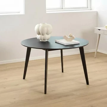 Roxby round dining table - 4 seater - 120cm - black