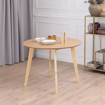 Roxby round dining table - 4 seater - 105cm - oak