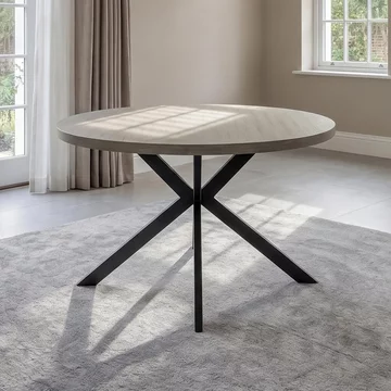 Russo dining table - 4 seater - 120cm - round - melamine - grey