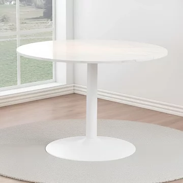 Tarifa round dining table - 4 seater - 110cm - white marble
