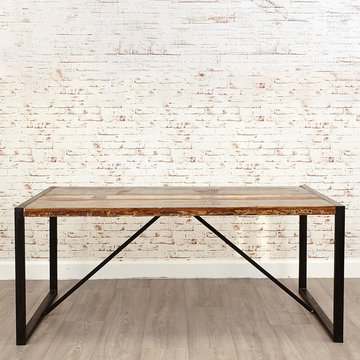 Urban chic reclaimed wood dining table - 6 seater - 180cm - large