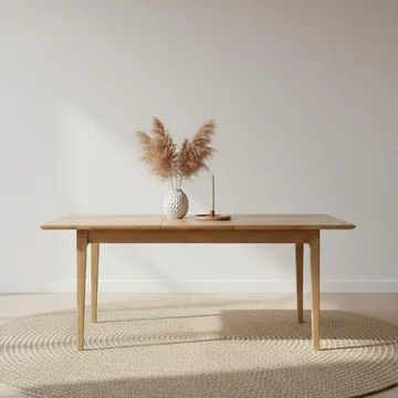 Wadsworth oak 4-6 seater extending dining table - 120cm-160cm