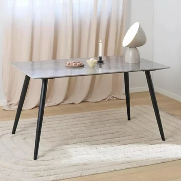 Wicklow dining table - 4 seater - 140cm - grey ceramic